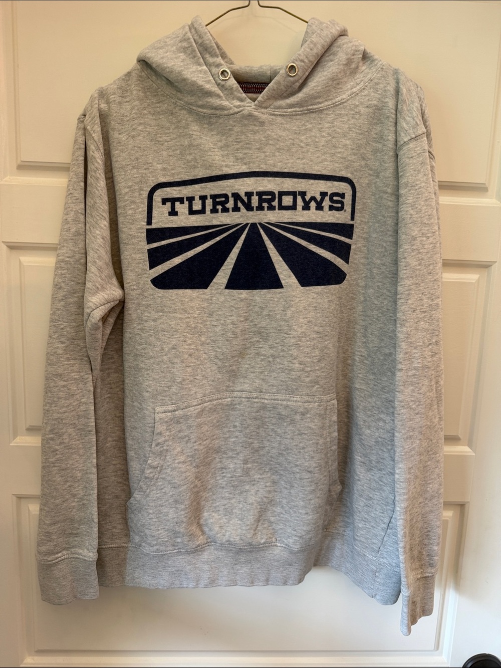 Men's Gray Hooded Sweatshirt - Turnrows